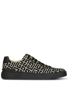 Balmain B-Court monogram sneakers, черный