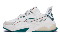 Кроссовки XTEP Skateboarding Shoes Men Low-top Sail White/velvet Pine Color, белый