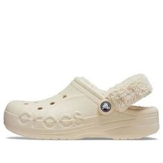 Кроссовки Crocs Baya Lined Fuzz Strap Clogs White, белый