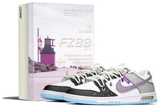 Кроссовки Nike Dunk Skateboarding Shoes Men Low-top Black/purple/white, фиолетовый