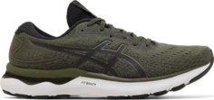 Кроссовки gel nimbus 24 olive canvas Asics, зеленый