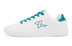 Кроссовки XTEP Skateboarding Shoes Men Low-top Sail White / Knight Green, белый/зеленый