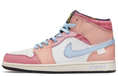 Кроссовки Air Jordan 1 Vintage Basketball Shoes Men High-top Pink/white, розовый