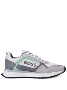 Сетчатые кроссовки с логотипом BOSS, серый