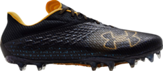 Бутсы Under Armour Blur Smoke MC Black Steeltown Gold, черный