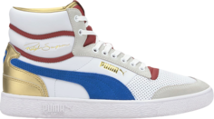 Кроссовки Puma Ralph Sampson Mid Royal - White Red Dahlia, белый