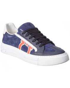 Кроссовки Ferragamo Borg 5 из замши и кожи Salvatore Ferragamo, синий