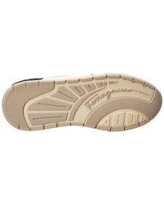 Кроссовки Ferragamo из кожи и замши Salvatore Ferragamo, белый