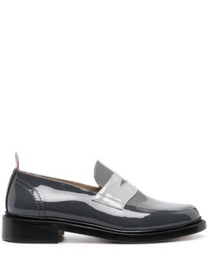 Thom Browne лакированные пенни-лоферы, серый