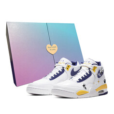 Кроссовки Nike Flight Legacy Vintage Basketball Shoes Men Mid-top Yellow/White, желтый