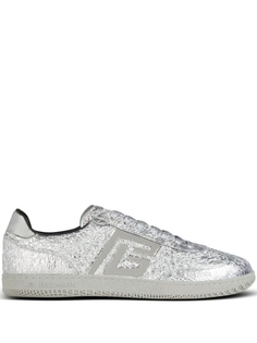 Balmain кроссовки Swan из металлизированной кожи, серебристый