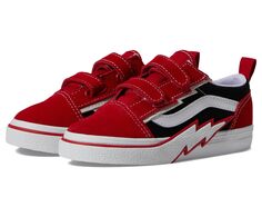Кроссовки Vans Kids Old Skool V Bolt (Infant/Toddler), красный/черный