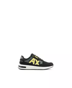 Кроссовки с замшевыми вставками Armani Exchange, черный