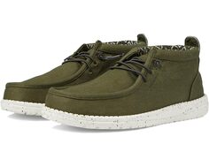 Кроссовки Hey Dude Wally Mid Canvas, оливковый