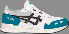Кроссовки hypergel lyte white teal blue Asics, белый