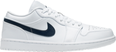 Кроссовки Air Jordan 1 Low White Obsidian, белый