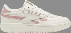 Кроссовки wmns club c double chalk smokey rose Reebok, белый