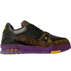 Кроссовки Louis Vuitton Trainer, коричневый/фиолетовый