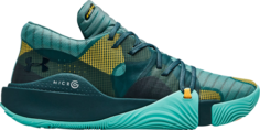 Кроссовки Under Armour Anatomix Spawn Low Aqua Yellow, бирюзовый