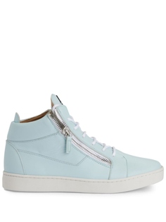 Кроссовки Giuseppe Zanotti Frankie Logo-plaque, голубой