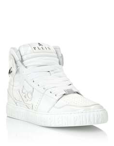 Высокие кроссовки Super Street Skull&Bones Philipp Plein, белый