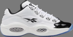 Кроссовки question low patent black toe Reebok, белый