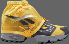 Кроссовки instapump fury trail shroud yellow Reebok, серый