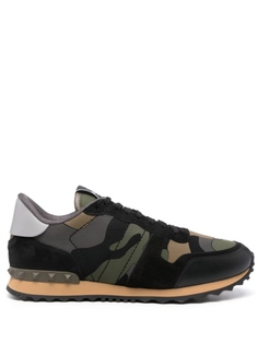 Valentino Garavani кроссовки Rockrunner с камуфляжным принтом, черный