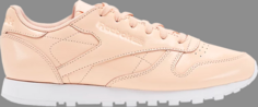 Кроссовки wmns classic leather patent desert dust Reebok, розовый