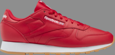 Кроссовки classic leather vector red gum Reebok, красный