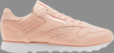 Кроссовки wmns classic leather woven emb desert dust Reebok, медь