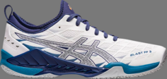 Кроссовки blast ff 3 white deep ocean Asics, белый