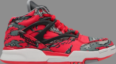 Кроссовки stash x pump omni lite 25th anniversary camo - red Reebok, красный