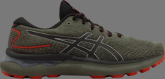 Кроссовки gel nimbus 24 tr nature bathing - olive Asics, зеленый