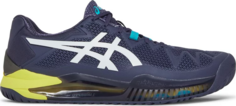 Кроссовки gel resolution 8 hard court australian open - indigo fog Asics, синий