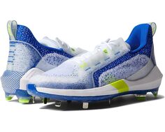 Кроссовки Under Armour Harper 6 Low Baseball Cleat, цвет White/Team Royal Blue
