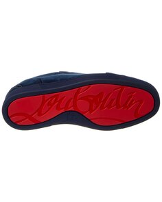 Christian Louboutin Fun Louis Junior Замшевые кроссовки, синий