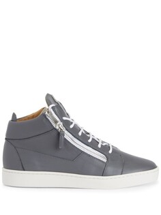 Кроссовки Giuseppe Zanotti Frankie Logo-plaque, темно-серый