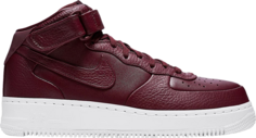 Кроссовки Nike Air Force 1 Mid Night Maroon, красный