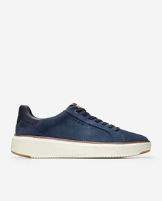 Мужские кожаные спортивные кроссовки синего цвета Cole Haan, синий