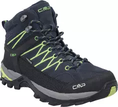 Кроссовки CMP "RIGEL MID TREKKING SHOES WP", водонепроницаемые, цвет B.Blue-Gecko
