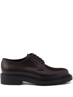 Туфли Prada из матовой кожи, коричневый