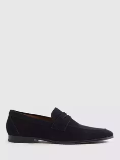 Лоферы Reiss Bray Suede, темно-синий