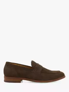 Лоферы Dune Wide Fit Sulli Suede Penny, коричневый