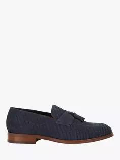 Лоферы Dune Sevilles Suede Woven Tassel, темно-синий