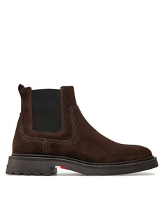 Ботинки Челси Tommy Hilfiger Chelsea Light Hilfiger Suede Chelsea FM0FM05104 Marrón, коричневый