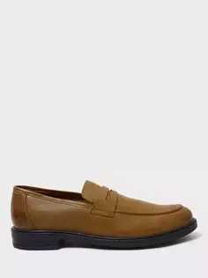 Лоферы Crew Clothing Leather, цвет chestnut