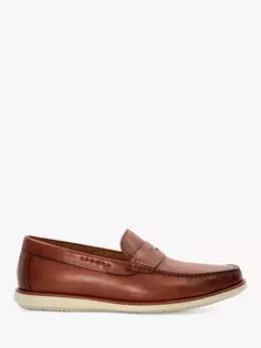 Лоферы Dune Wide Fit Berkly Leather White Sole, цвет tan