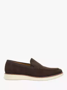 Лоферы Dune Barons Suede, цвет dark brown