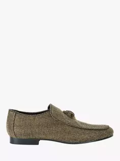 Лоферы Kurt Geiger London Hugh Eagle Head Herringbone, цвет dark brown